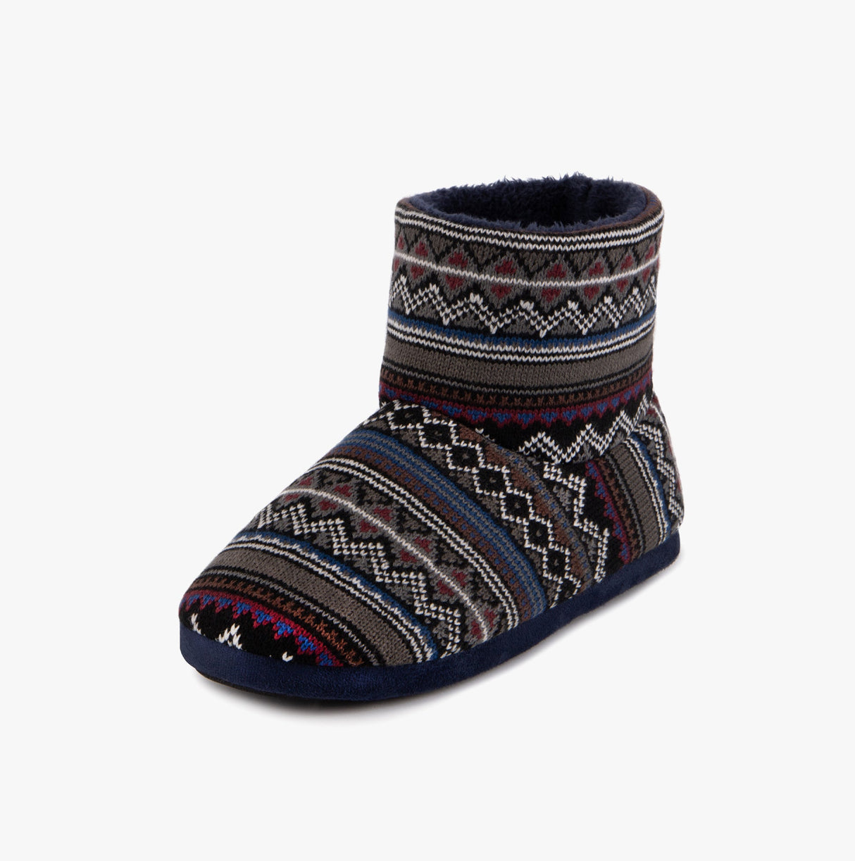 Totes Toasties FAIR ISLE BOOT Slippers Mens Multi