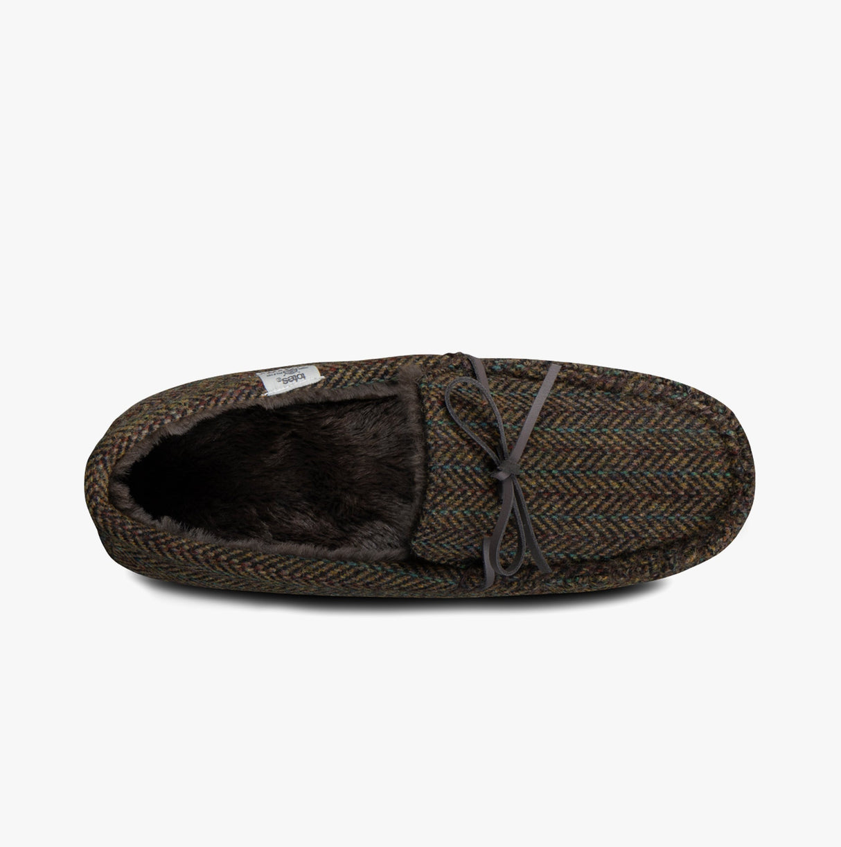 Totes Toasties WOVEN WOOL MIX MOCCASIN Slippers Mens Brown