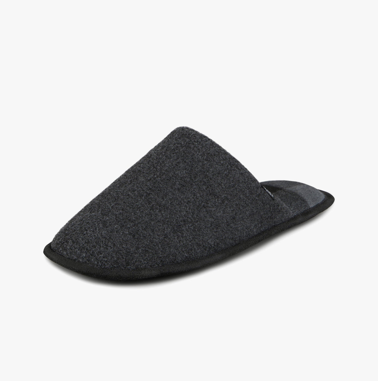 Totes Toasties JERSEY MULE Slippers WITH CHECK LINING Mens Charcoal