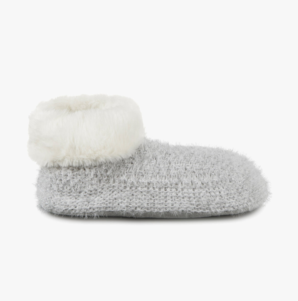 Totes Toasties KNITTED TEXTURED BOOTIES Womens Grey