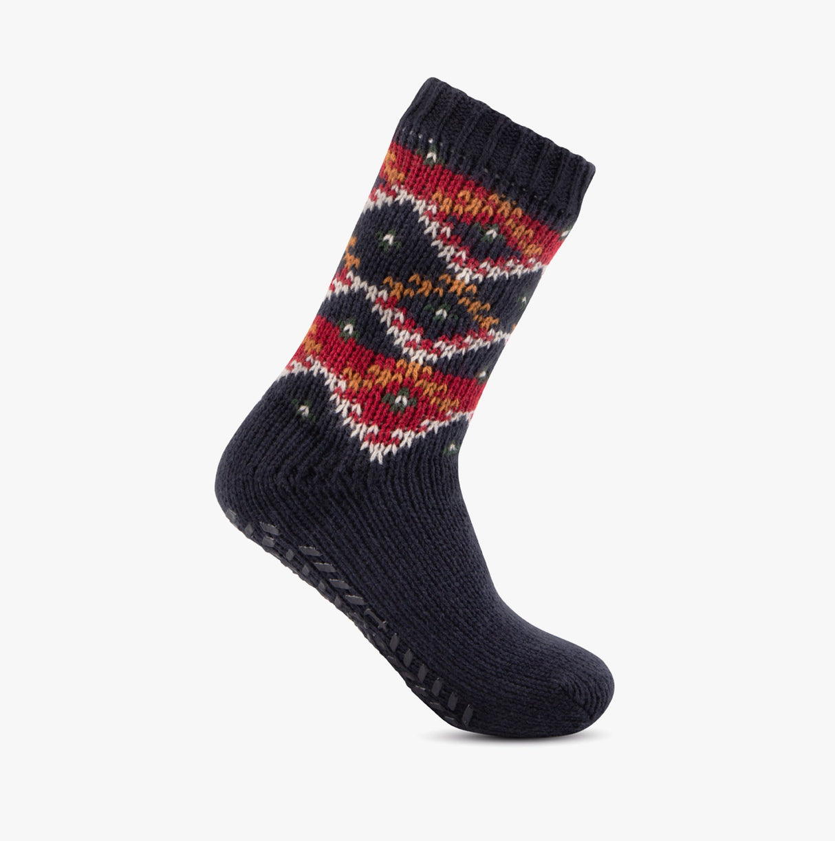 Totes Toasties SHERPA LINED FAIR ISLE SLIPPER-SOX Mens Fairisle