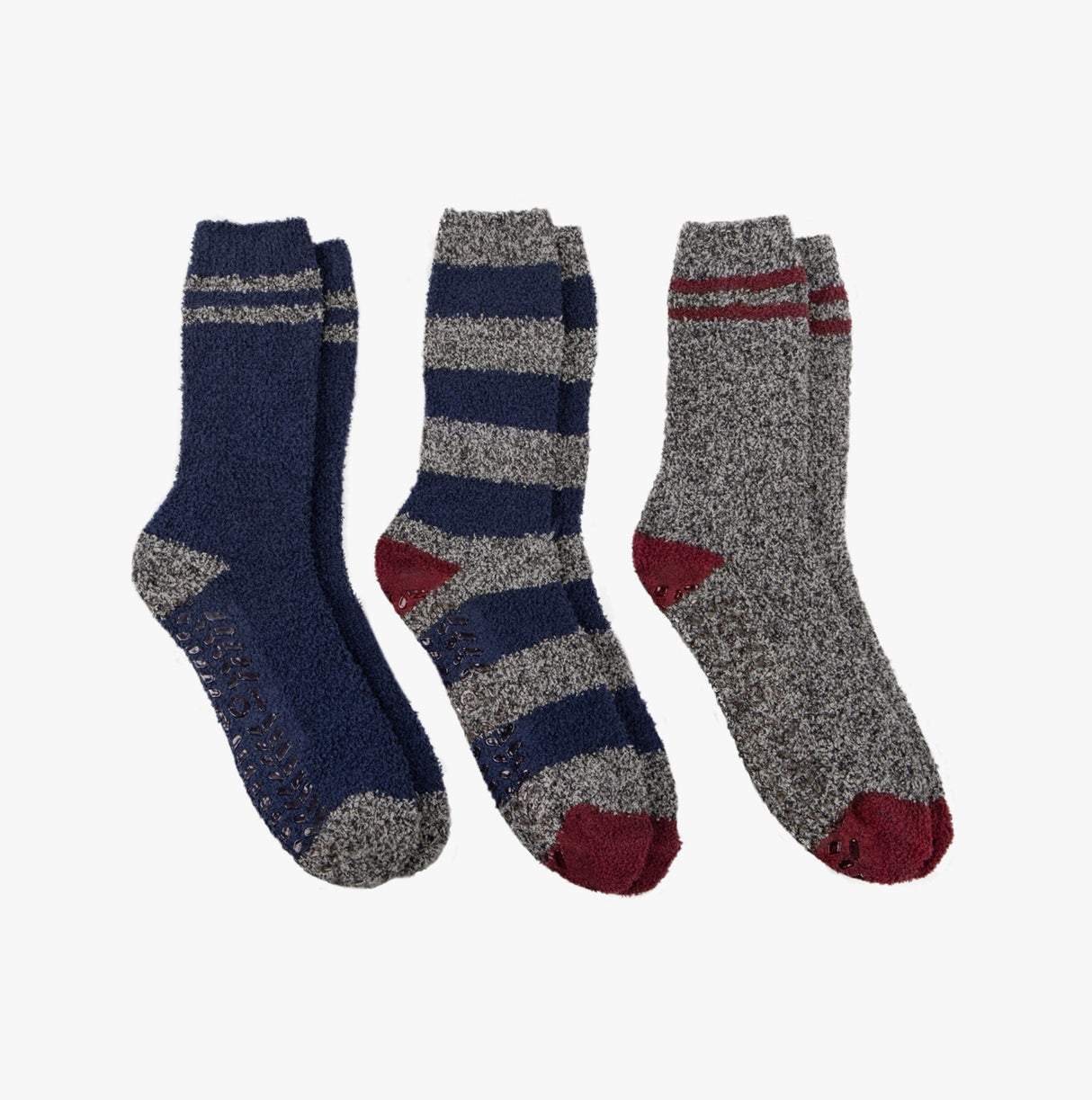 Totes Toasties SUPER SOFT COSY SOCKS (Triple Pack) Mens Socks Navy Mix