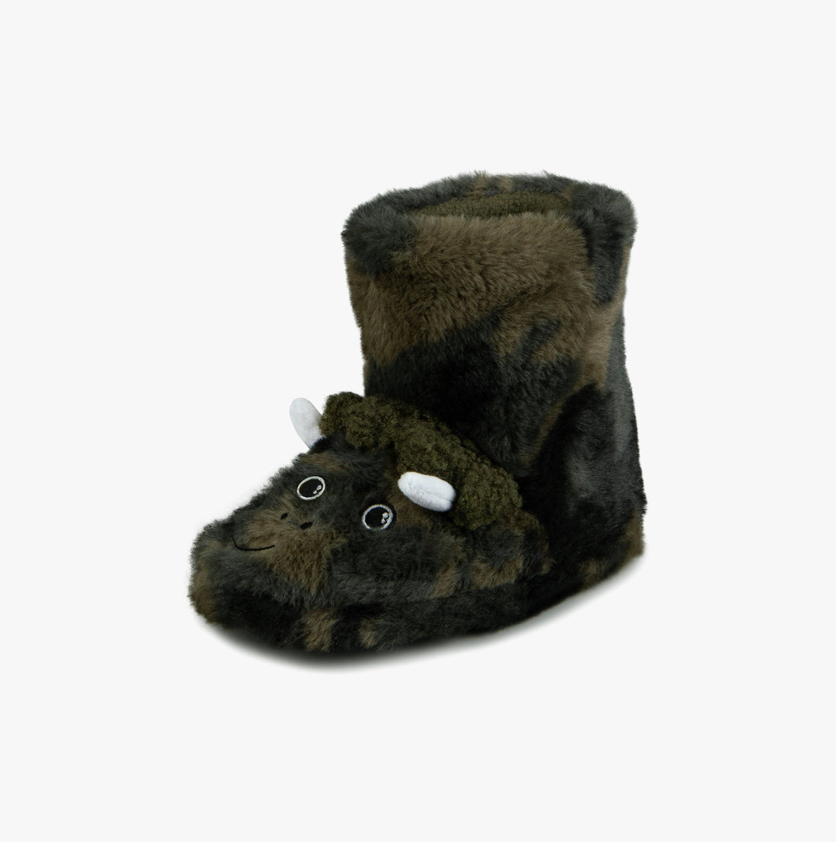 Totes Toasties DINO BOOT Slippers Kids Khaki