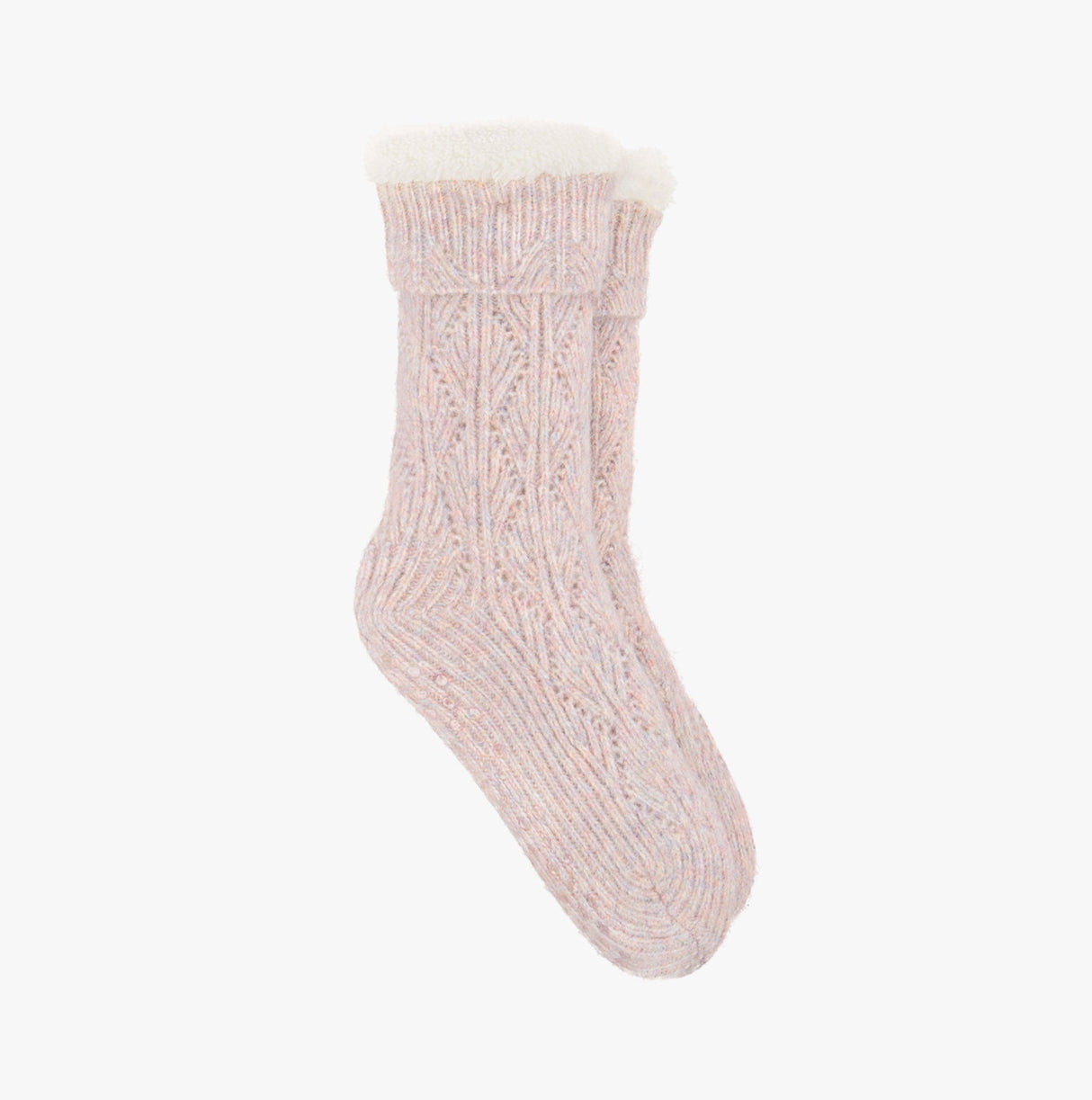 Totes Toasties TEXTURE SLIPPER SOCKS Womens Socks Pink Mix
