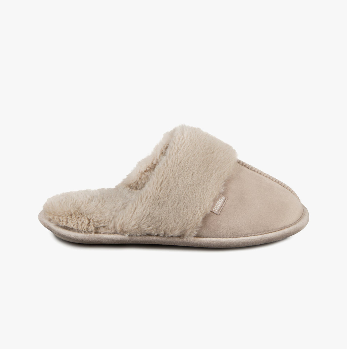 Totes Toasties VELOUR MULE Slippers Womens Taupe