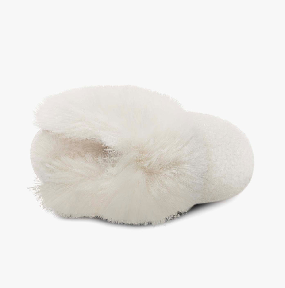 Totes Toasties TEXTURED SPARKLE FAUX FUR MULE Slippers Womens Cream