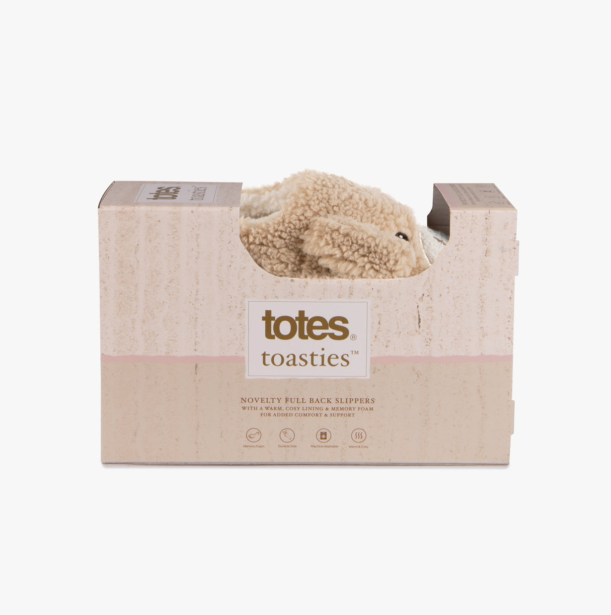 Totes Toasties NOVELTY BORG Slippers Womens Dog