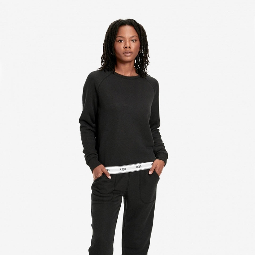 UGG NENA Womens French Terry Sweater Black