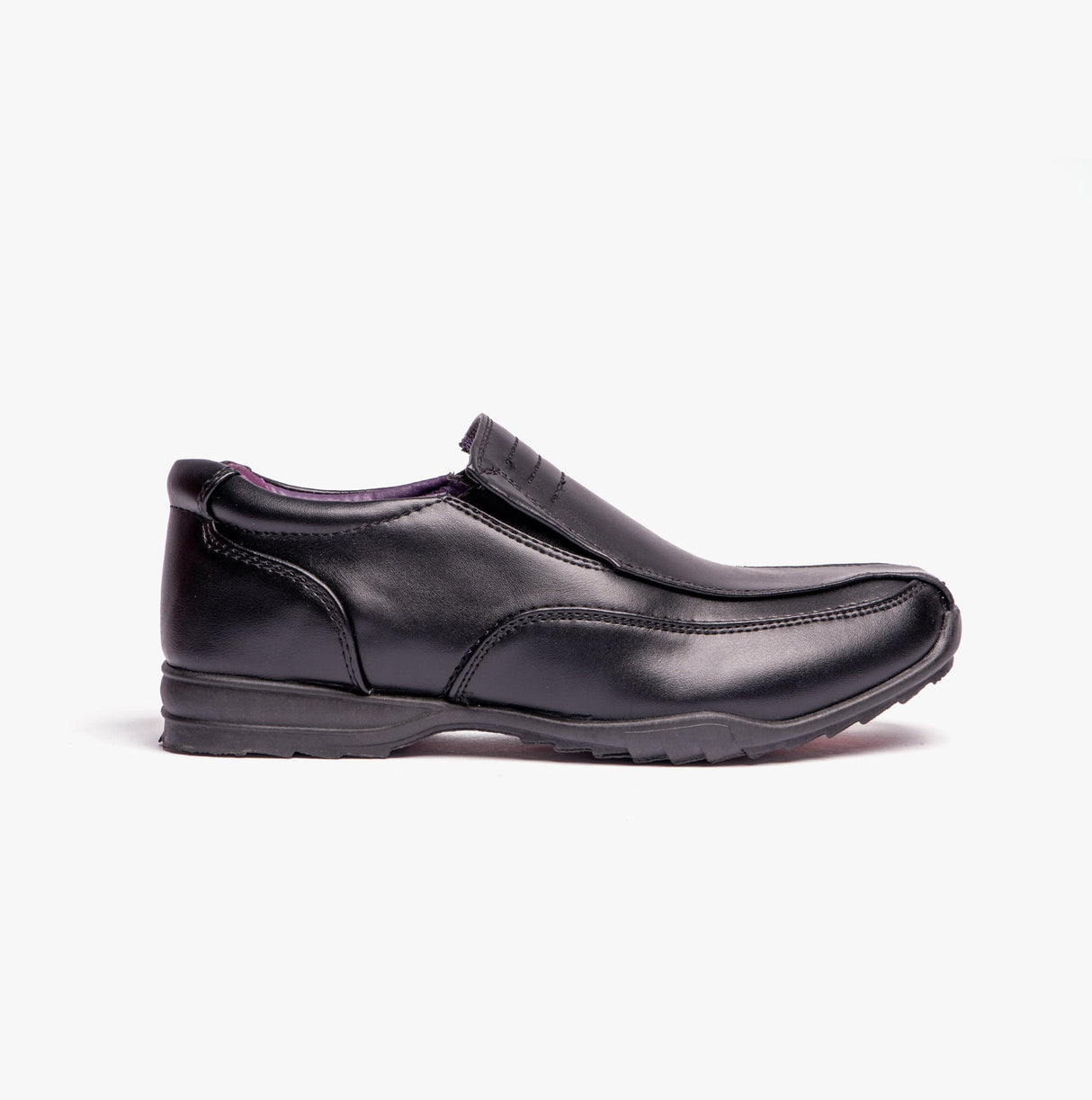 US Brass B612A Boys Slip On School Shoes Black