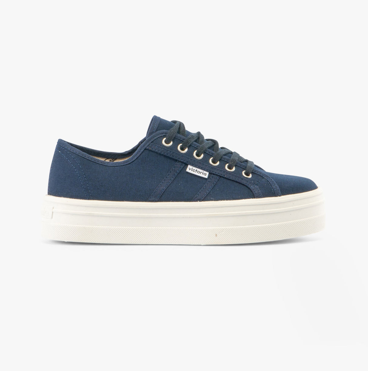 Victoria BARCELONA Womens Platform Canvas Trainers Blue