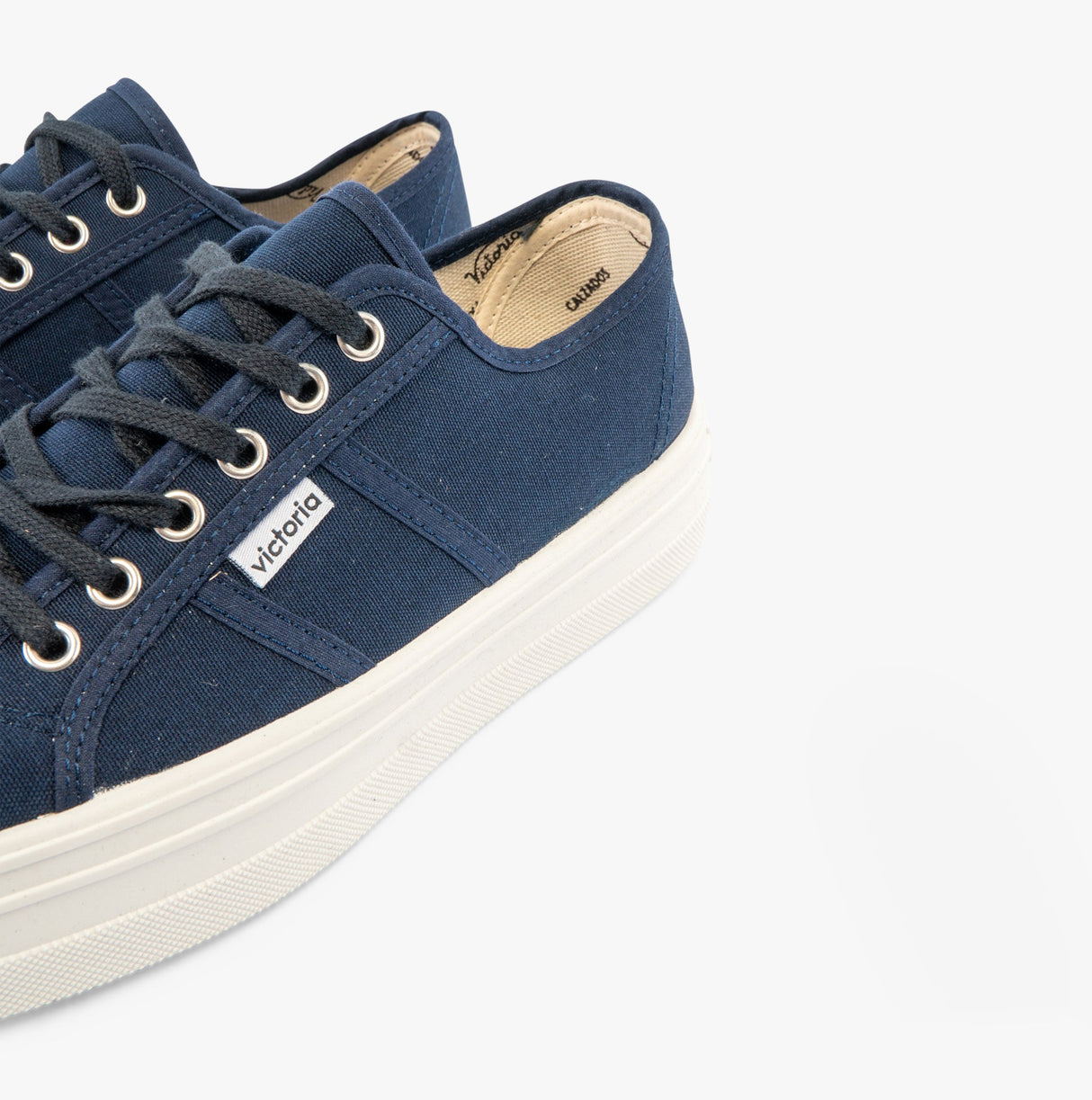 Victoria BARCELONA Womens Platform Canvas Trainers Blue