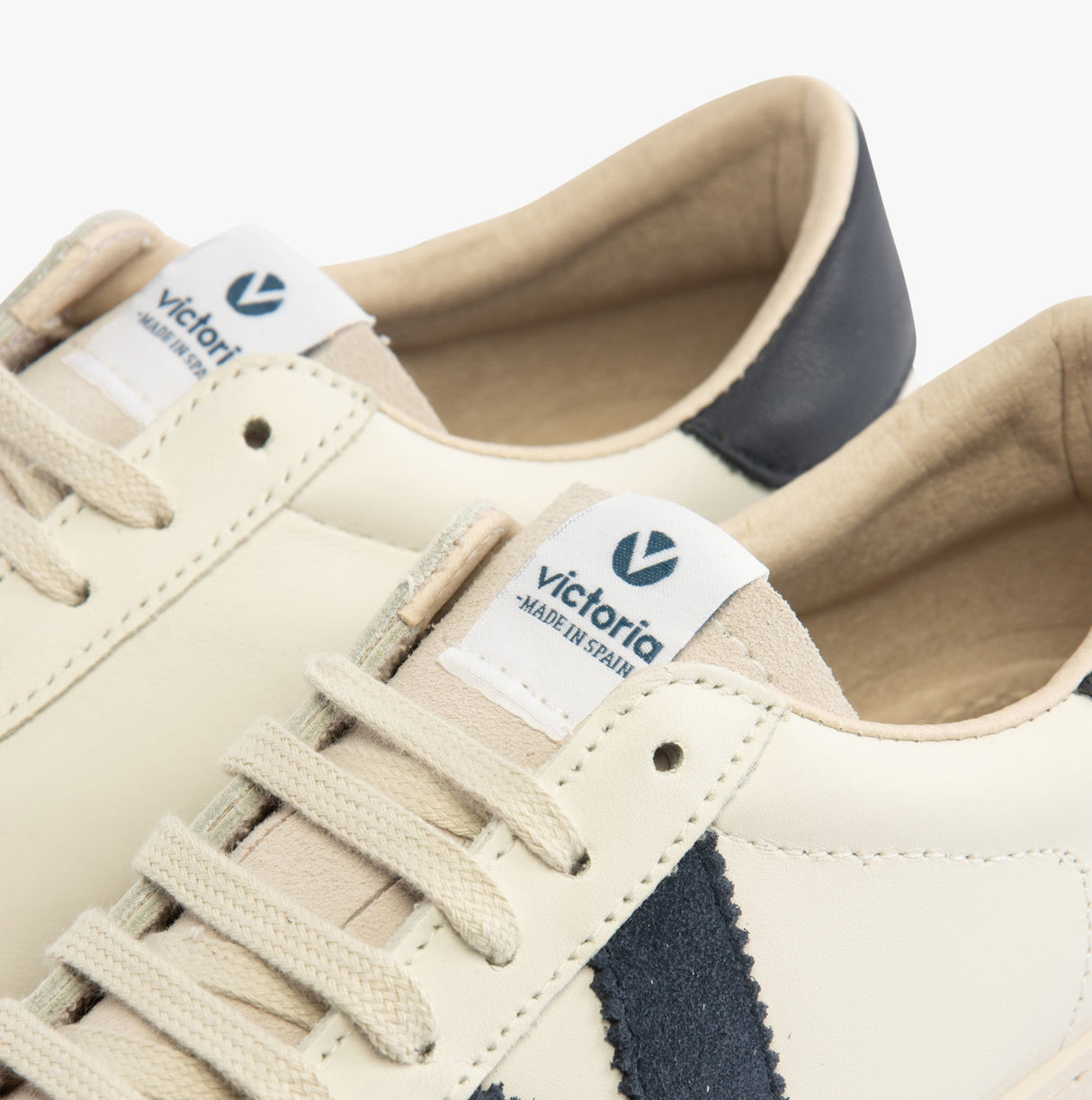 Victoria BERLIN LEATHER & SPLIT Womens Trainers Marino