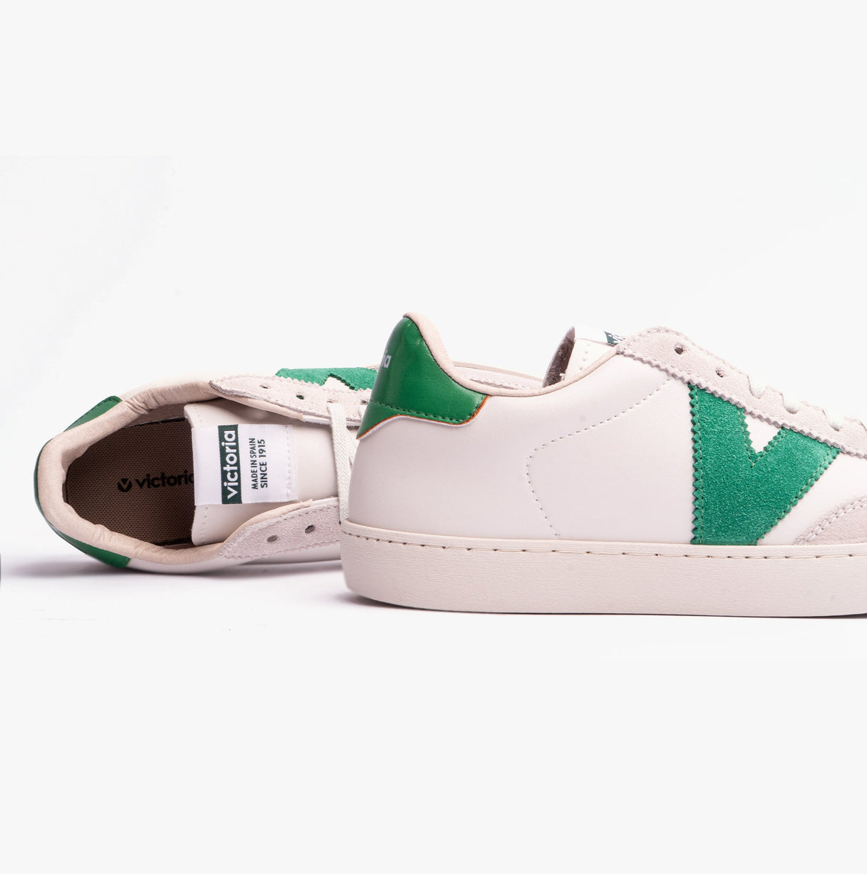 Victoria BERLIN FAUX LEATHER & SPLIT Womens Trainers Verde