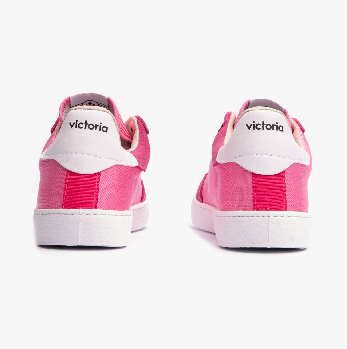 Victoria BERLIN SPLIT LEATHER & NYLON Womens Trainers Fucsia