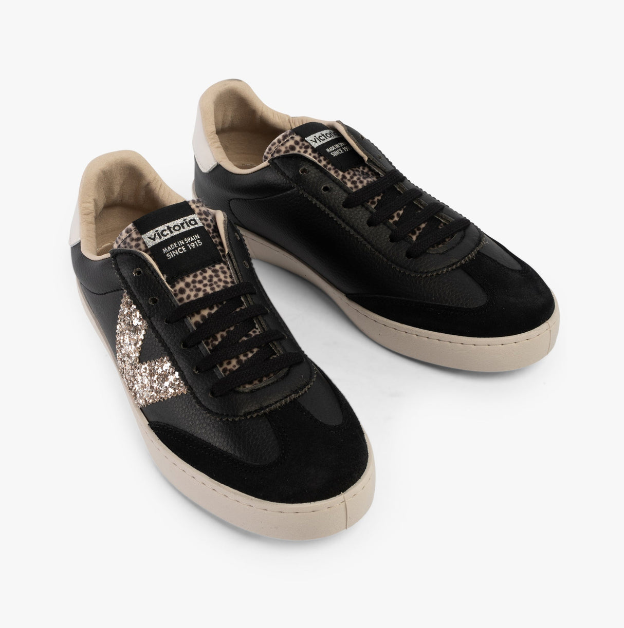 Victoria BERLIN FAUX LEATHER PUMPED CYCLIST Womens Trainers Negro