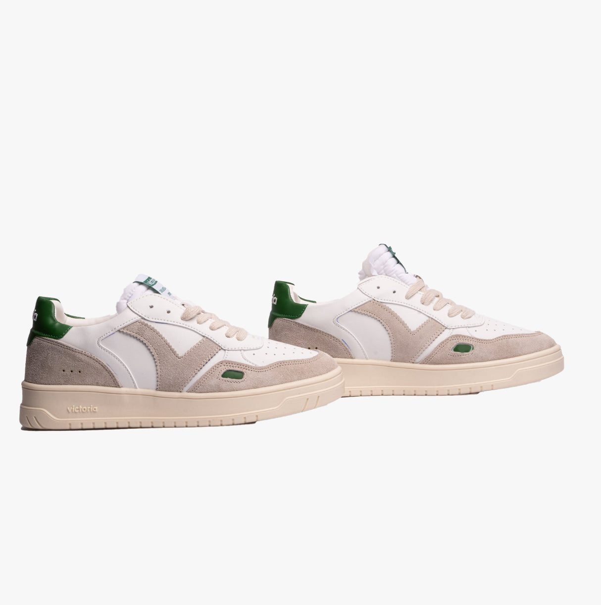 Victoria SEUL RETRO FAUX LEATHER & SPLIT Womens Trainers Verde