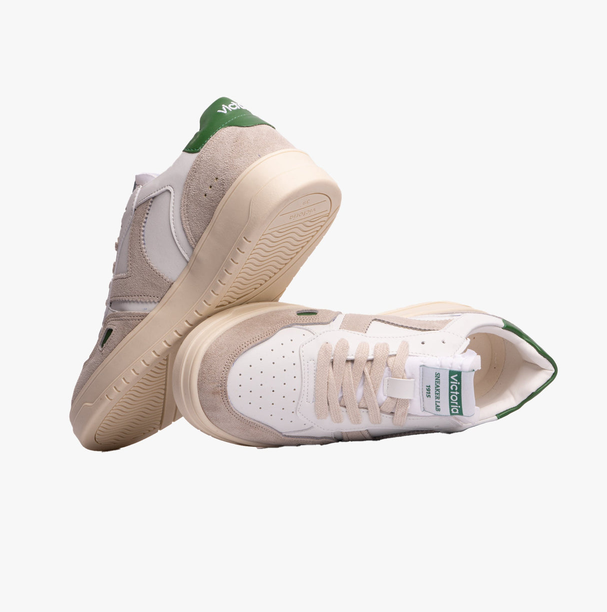 Victoria SEUL RETRO FAUX LEATHER & SPLIT Womens Trainers Verde