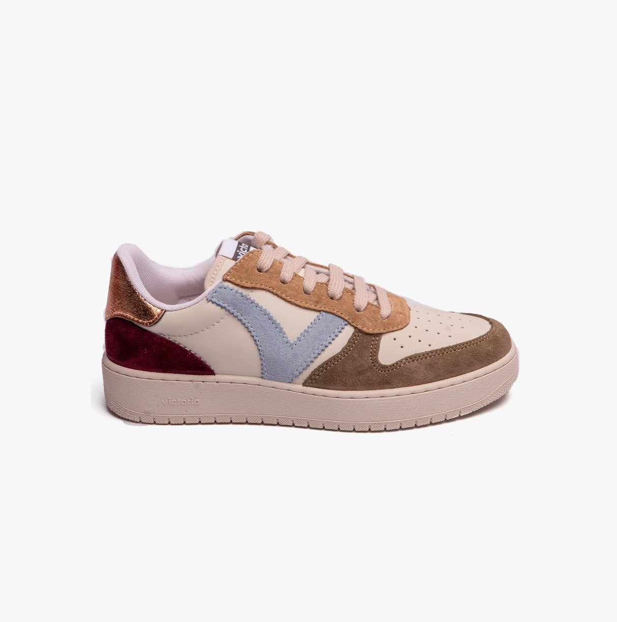 Victoria MADRID MULTICOLOURED SPLIT LEATHER Womens Trainers Khaki