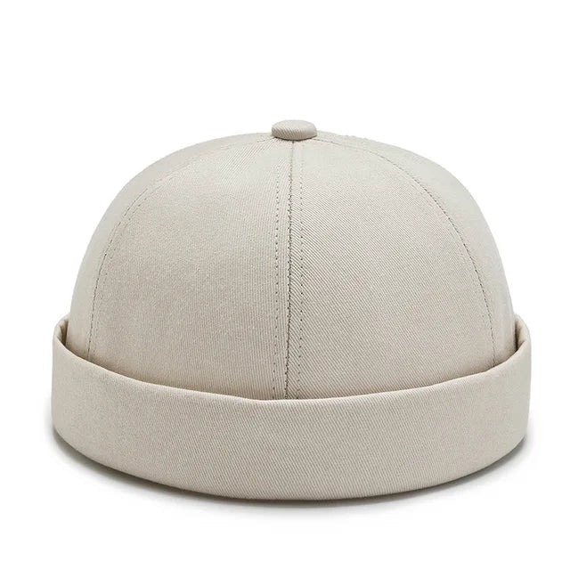 Vintage Men's Summer Cotton Brimless Skullies Cap Street Portable Docker Hats Multipurpose Beanie Hat Hip Hop Hats Japanese INS