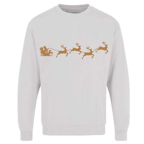 Adults Xmas Printed Sweatshirt Santa Reindeer