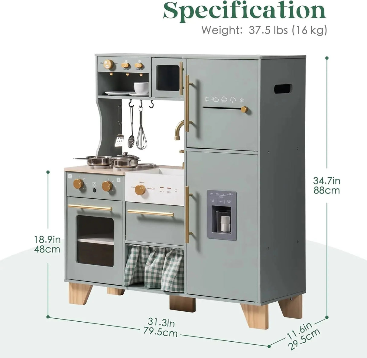 Tiny Chef XL - Wooden Play Kitchen