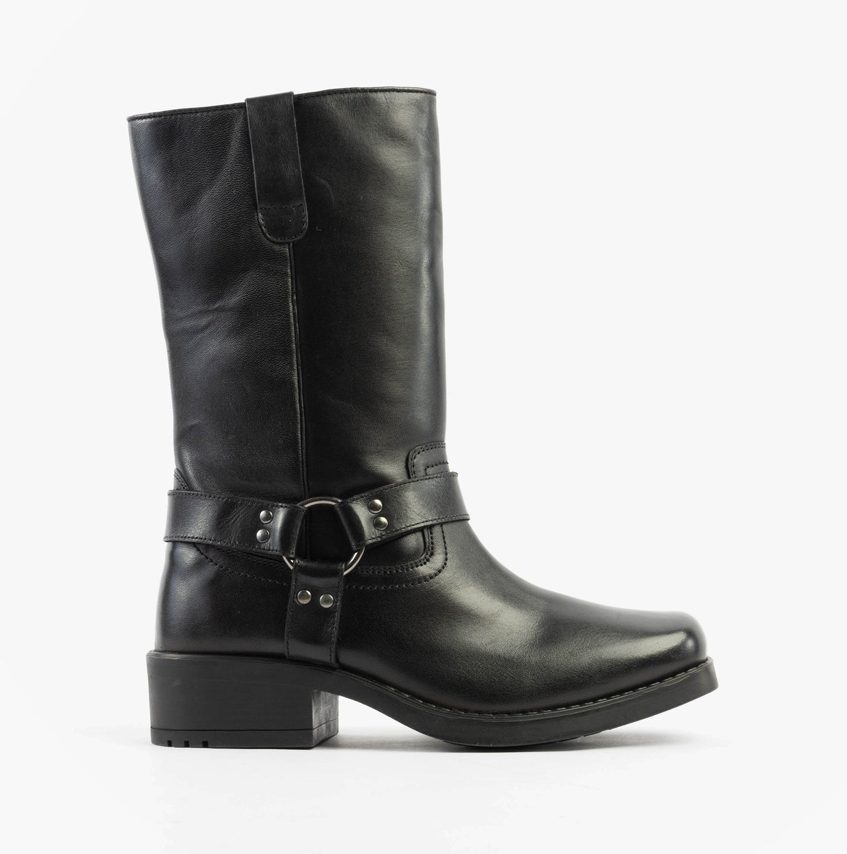 Woodland HIGH HARLEY Mens Leather Western Boots Black