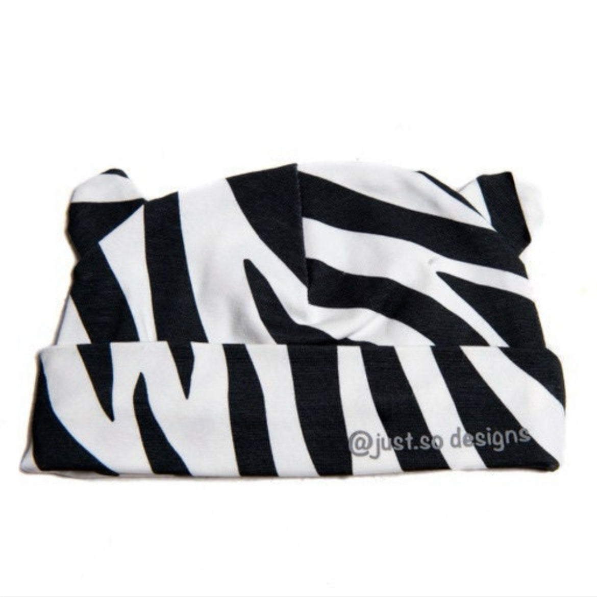 Zebra Print Newborn Hat