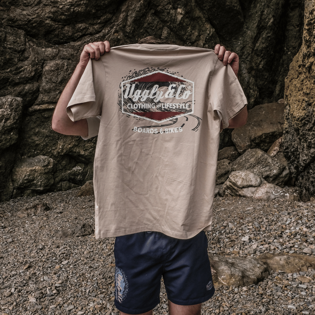 Beige Surf Diamond Tee