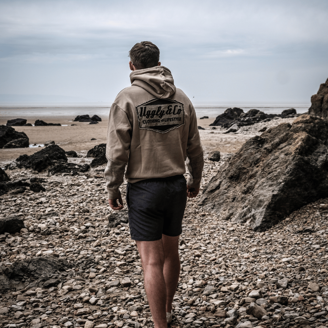 Beige Surf Diamond Hoodie