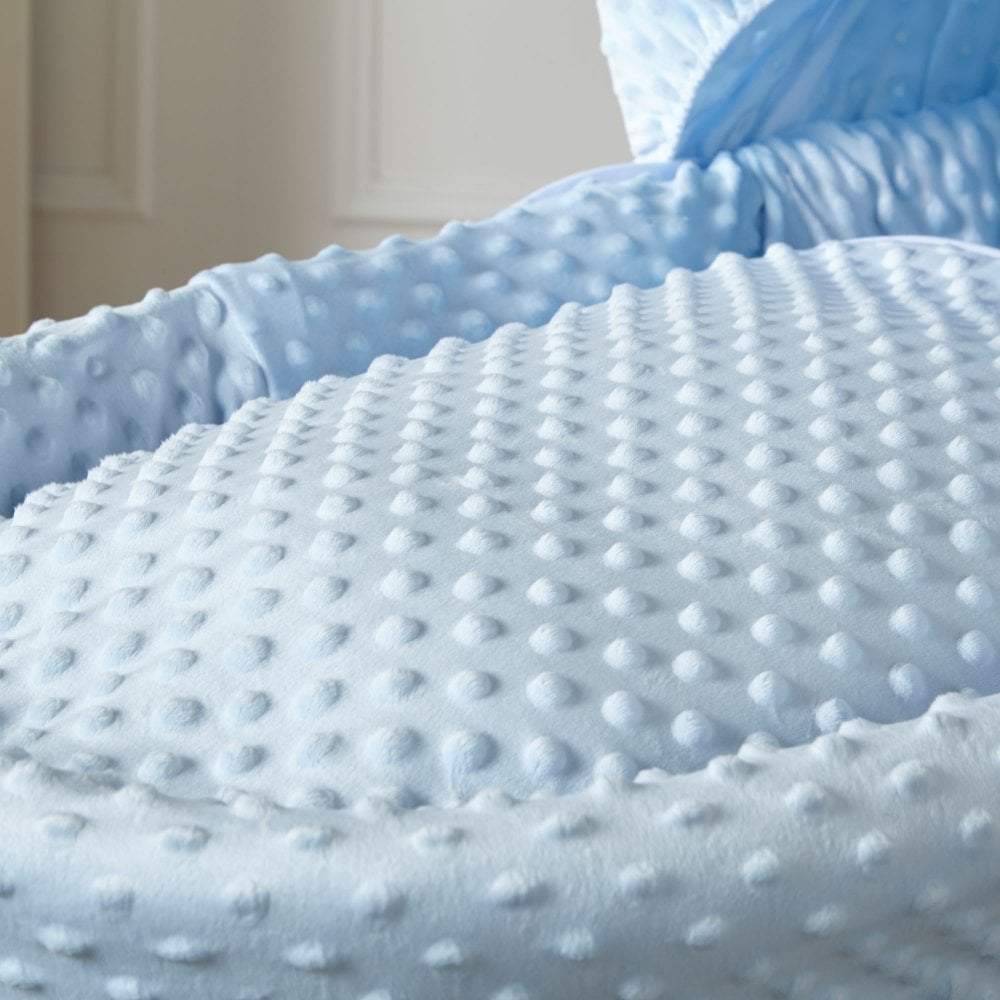 Blue Dimple Moses Basket Bedding Set