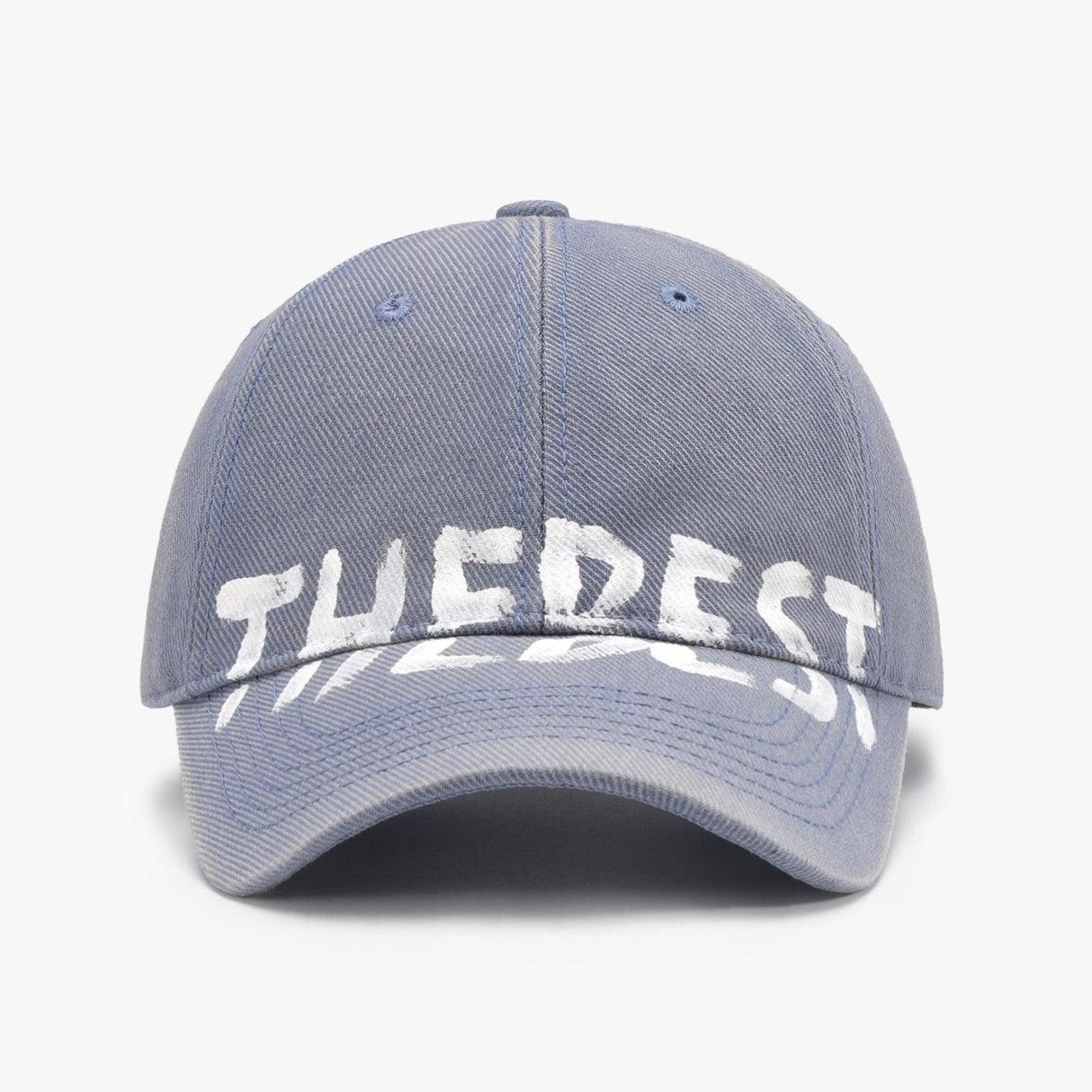 Letter Graffiti Curved Brim Soft Top Cap