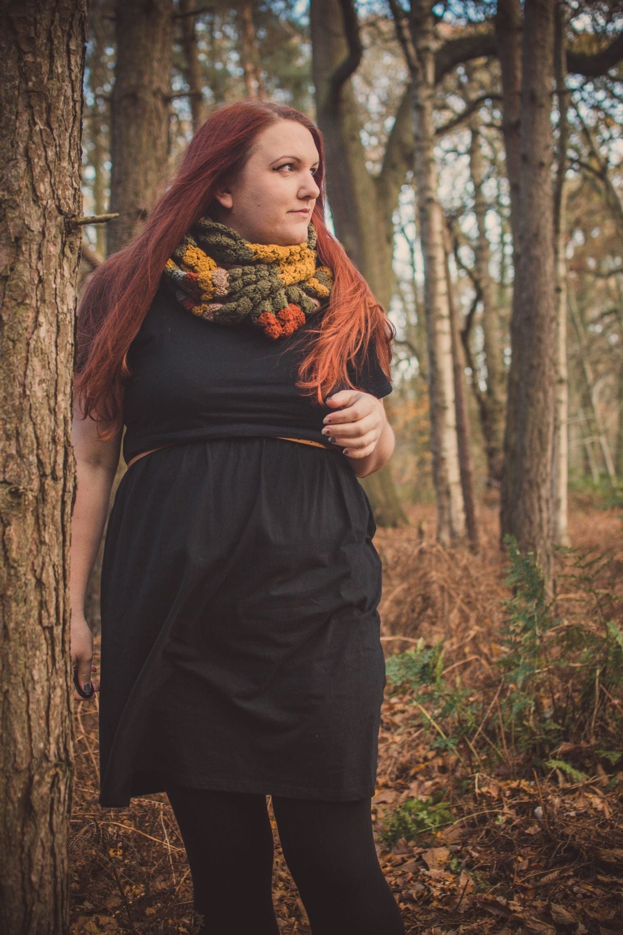 Casey Black Cotton Breastfeeding Skater Dress