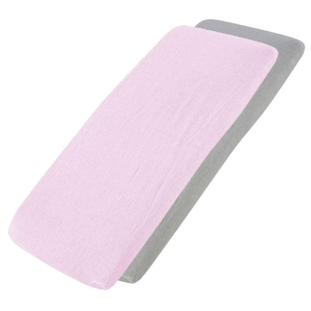 Crib Jersey Fitted Sheets 100% Cotton 40x90cm - Pack Of 2 - Fits All Models