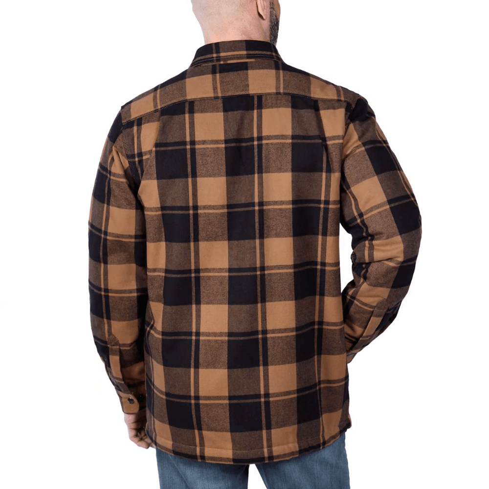 Carhartt 105939 Relaxed Fit Heavyweight Flannel Sherpa-Lined Shirt Jac