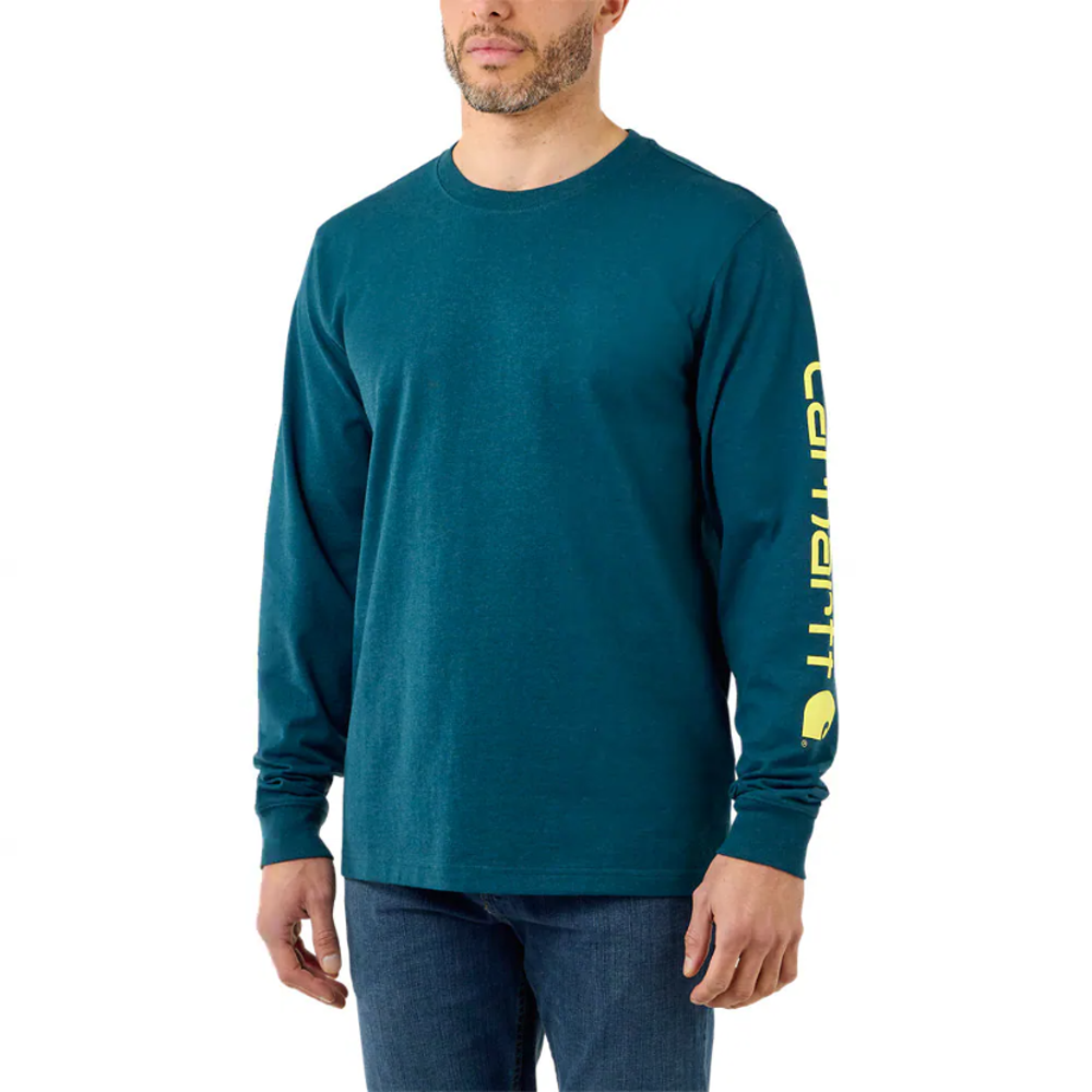 Carhartt EK231 Relaxed Fit Heavyweight Long Sleeve Graphic T-Shirt Top