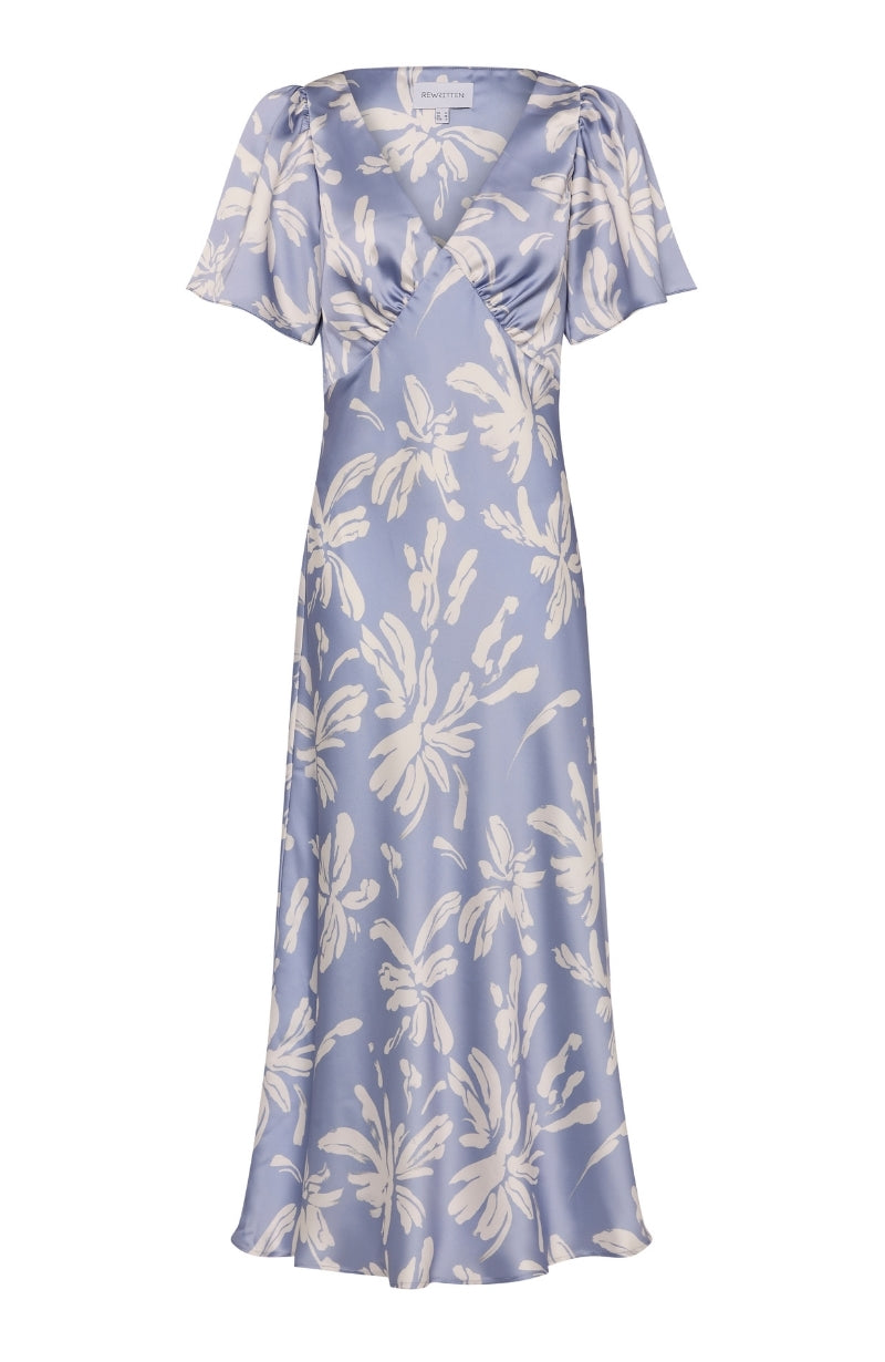 Ellis Dress in Blue Lily Print