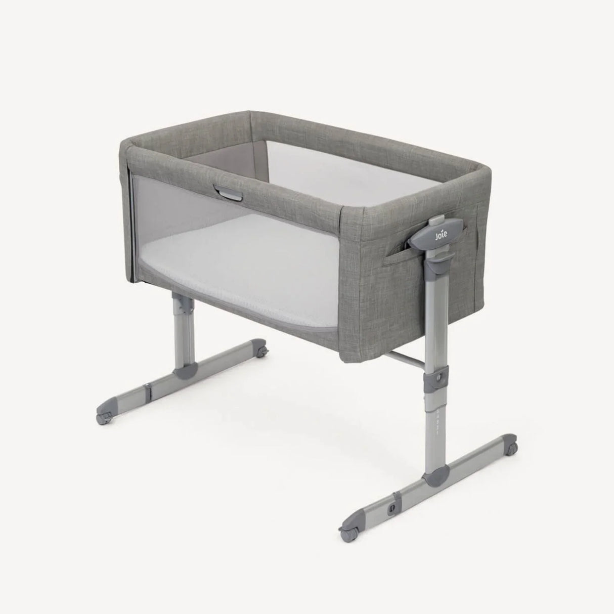 Joie Roomie Glide Bedside Crib - Foggy Grey