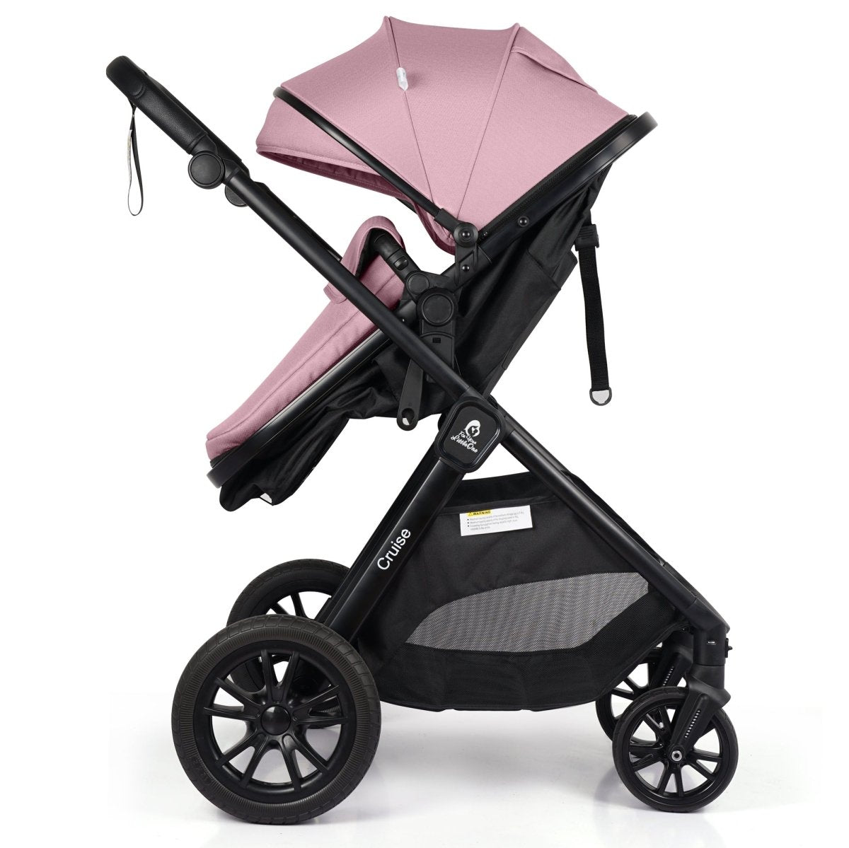For Your Little One Cruise 3 In 1 Travel System With i-Size Car Seat - Blush Rose (Free Cupholder And Seat Liner Included!)