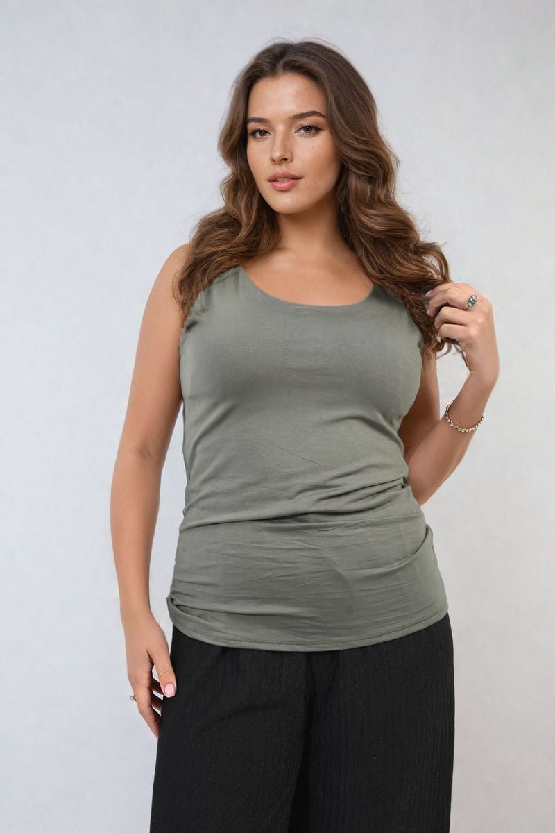 Scoop Neck Tank Top-0