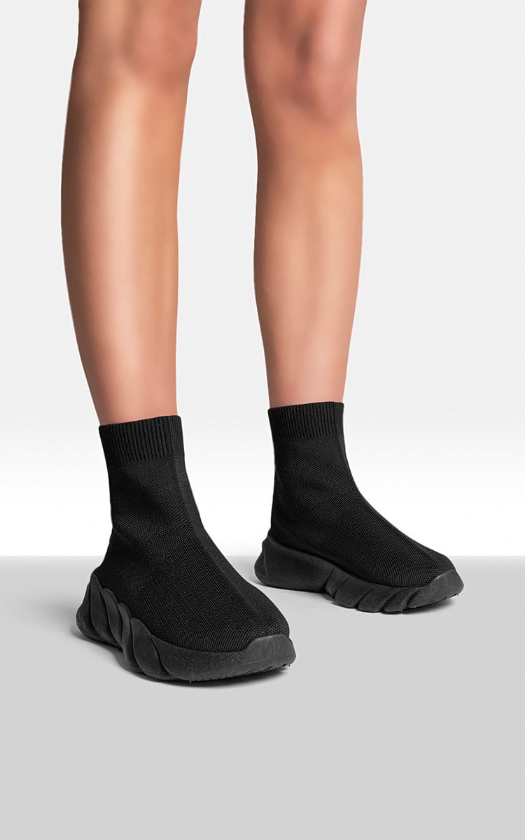 Chunky Sole Knitted Sock Trainers-4