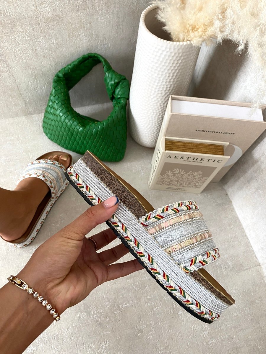 Thick Wedge Heel Braided Platform Sandals-0