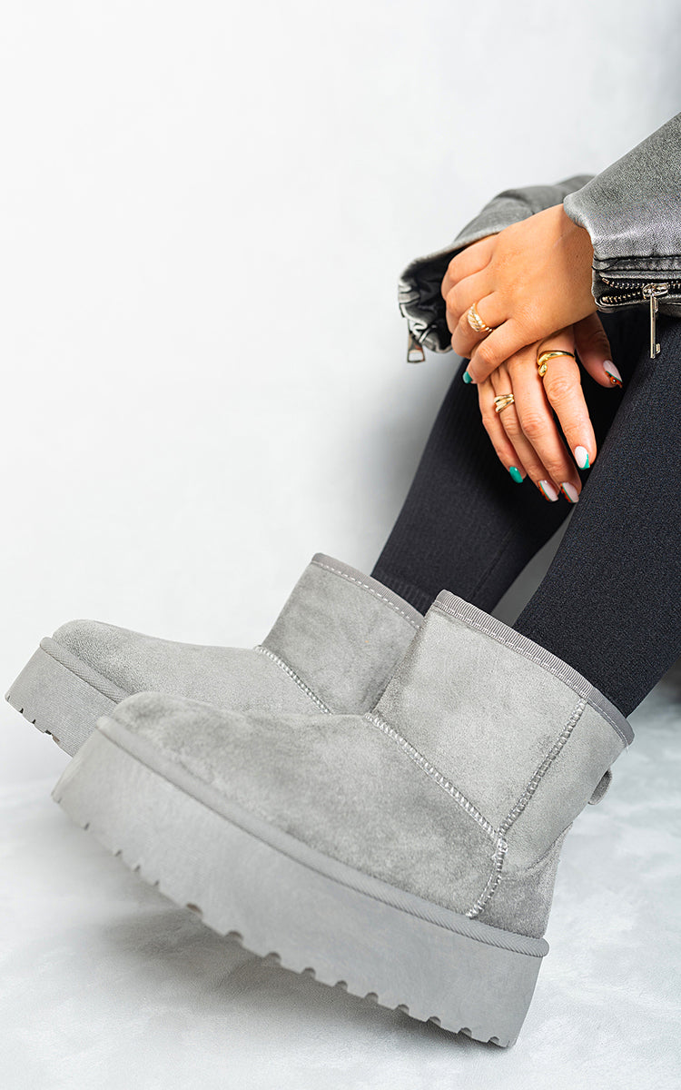 Thick Heel Platform Boots-0