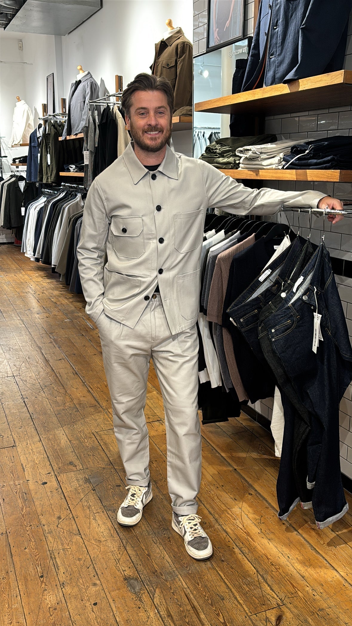 James Four Pocket Jacket - Showerproof Putty