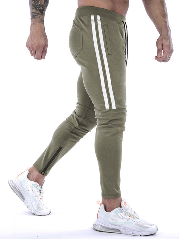 Men's Stripe Ankle Zip Jogger Pants