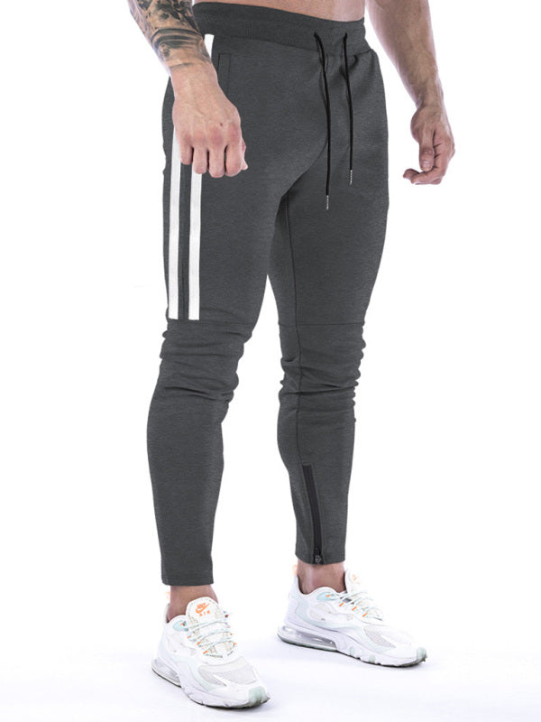 Men's Stripe Ankle Zip Jogger Pants