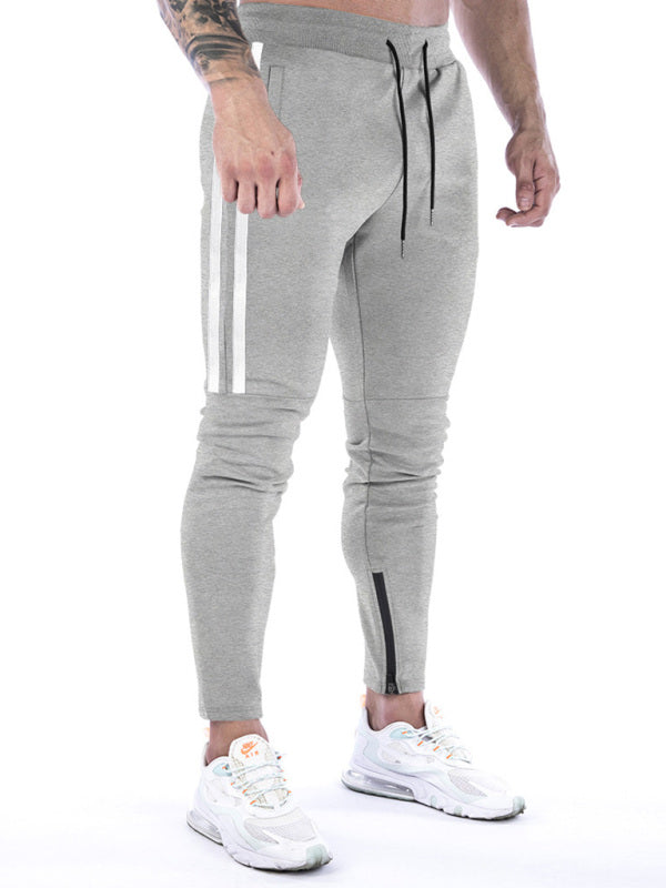 Men's Stripe Ankle Zip Jogger Pants