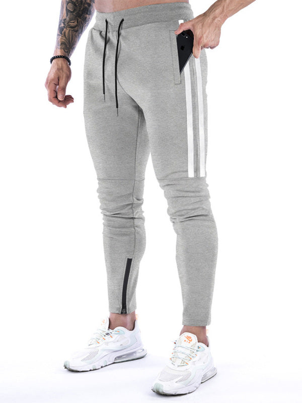 Men's Stripe Ankle Zip Jogger Pants