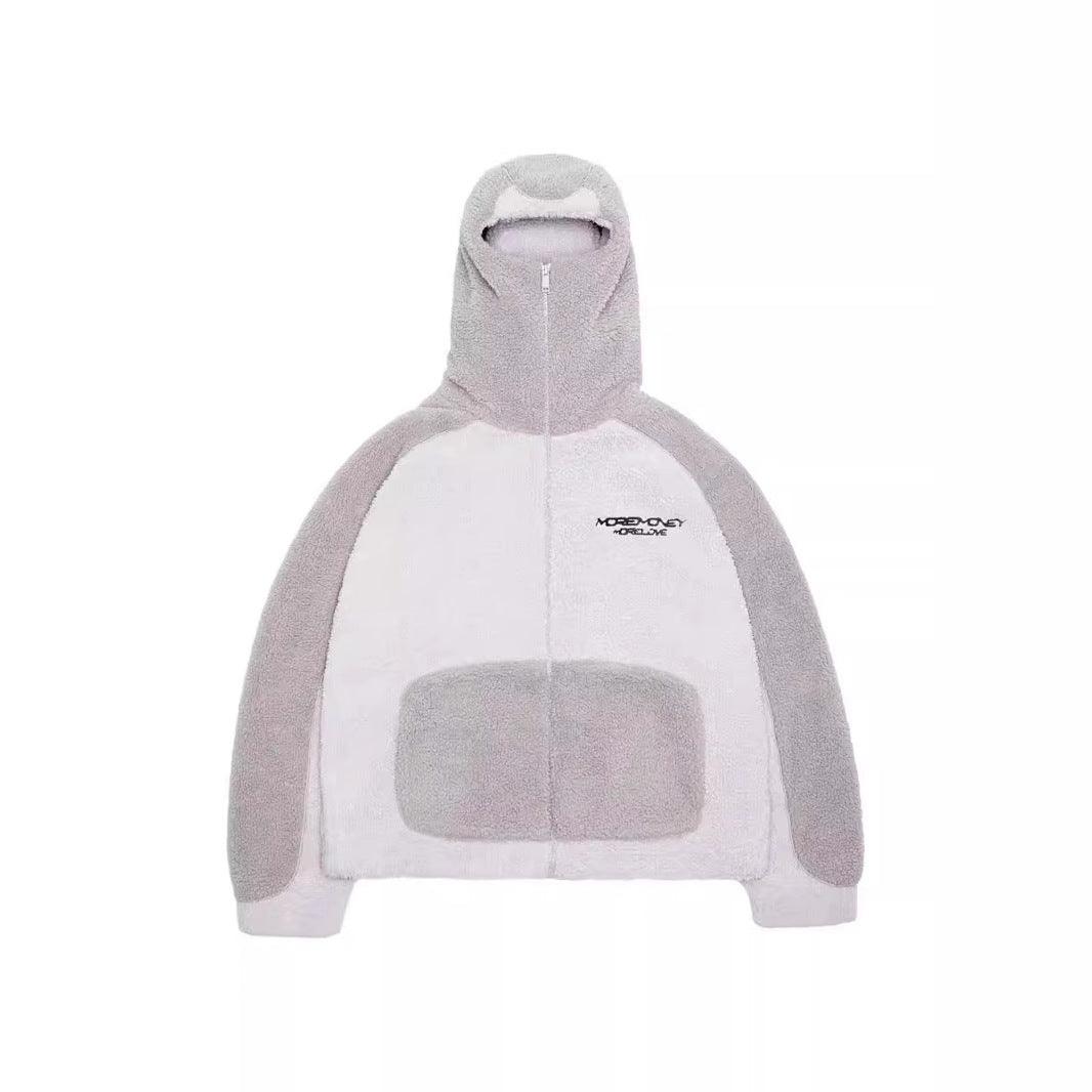 Lambswool Fashion Hoodie – Warm Loose-Fit Street Style Coat