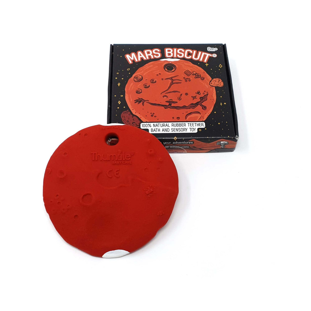 Mars Biscuit® Natural Rubber Space Themed Baby Toy