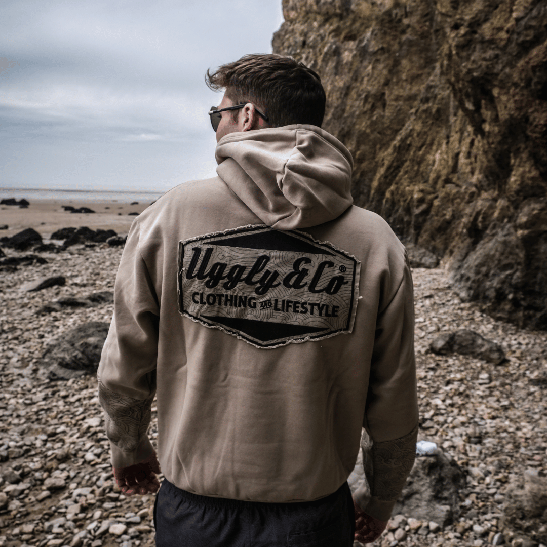 Beige Surf Diamond Hoodie